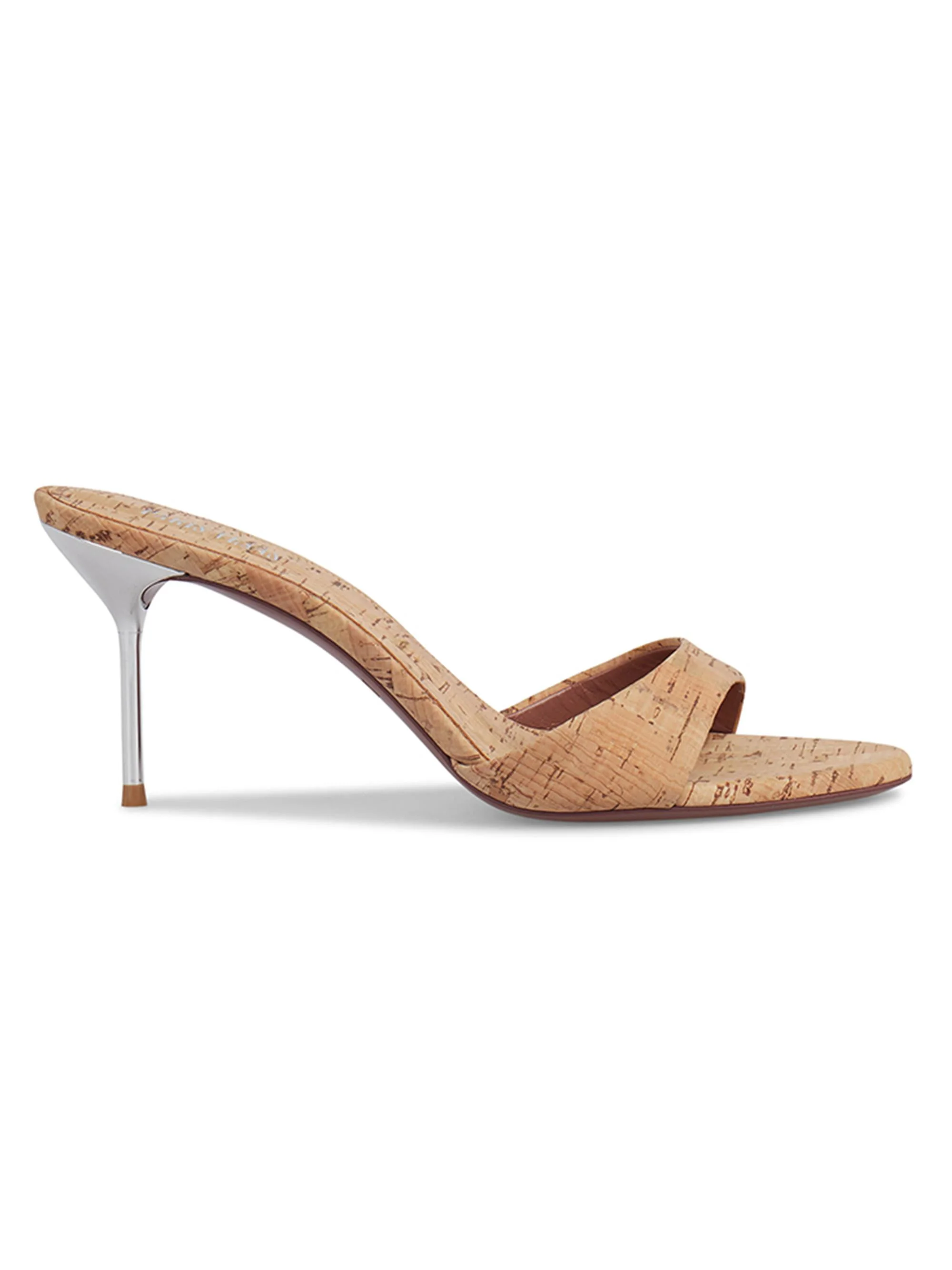 Women's Lidia Cork 70MM Mules - Natural Silver - 1