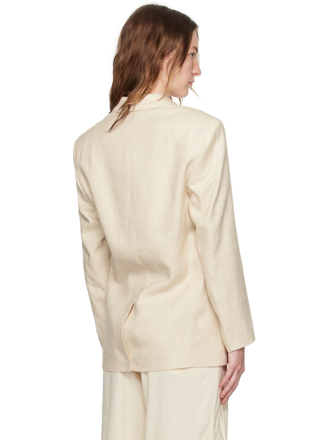 Beige La Casa 'La veste d'Homme' Blazer - 3