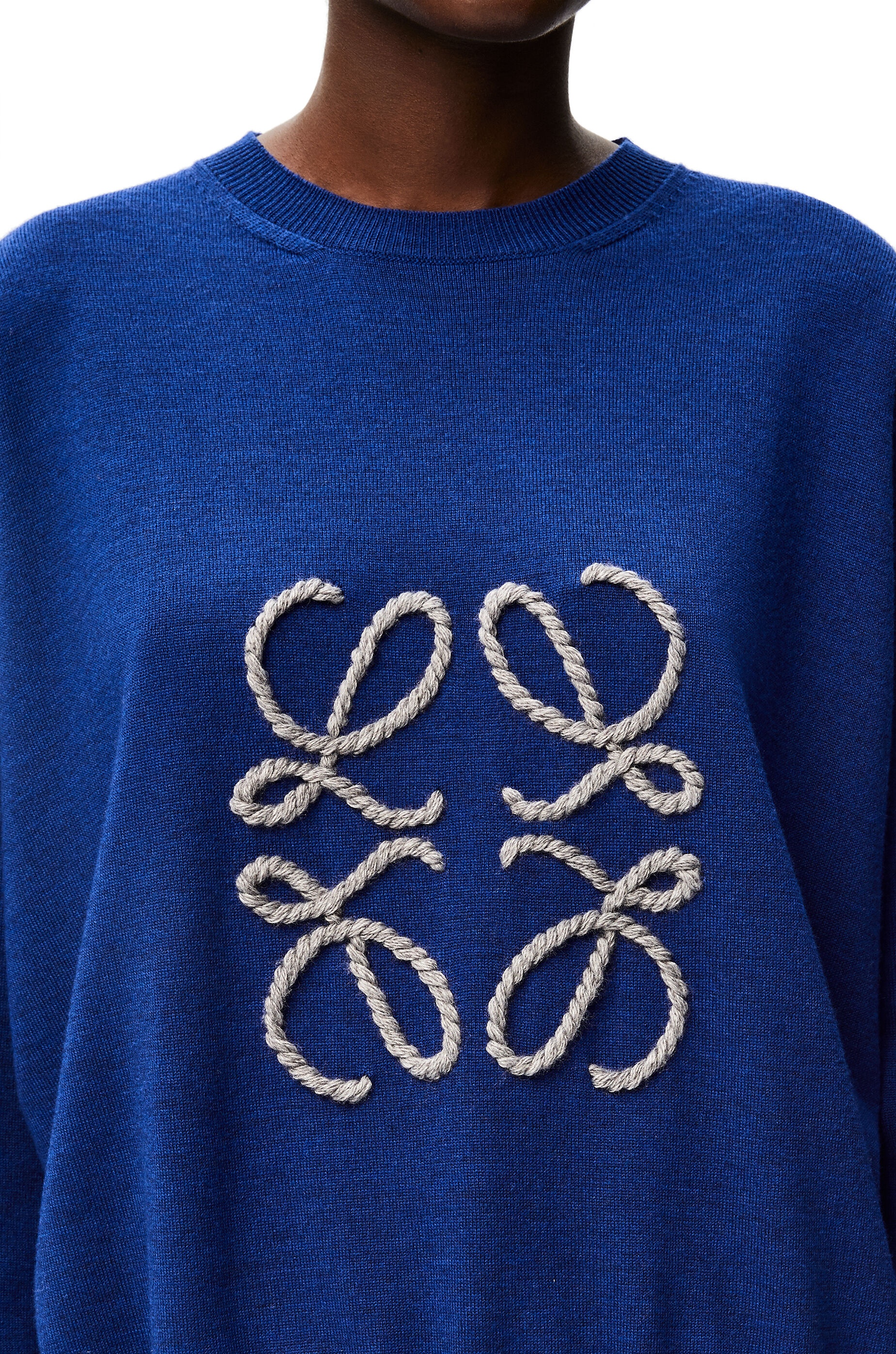 Anagram embroidered sweater in wool - 5