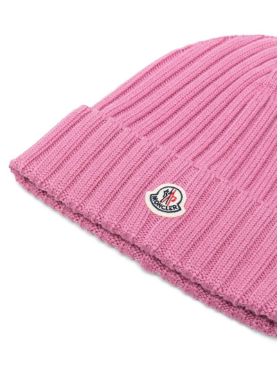 Moncler ribbed-knit beanie hat outlook