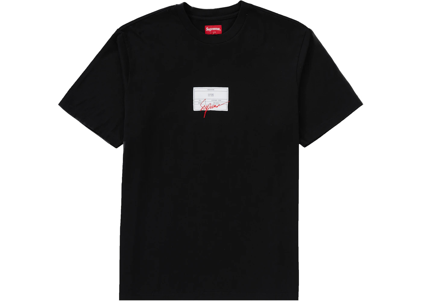 Supreme Signature Label S/S Top Black - 1