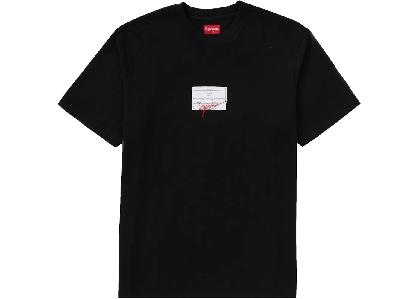 Supreme Signature Label S/S Top Black - 1