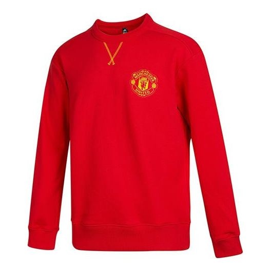 adidas Mufc Cny Cr Swt limited Embroidered Manchester United Soccer/Football Sports Pullover Red H63 - 1