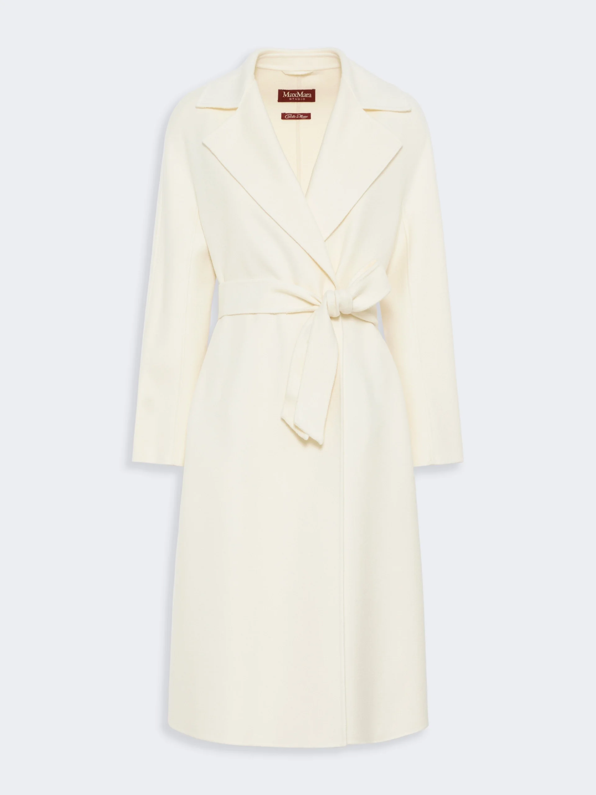 CLES Wool, cashmere and silk long wrap coat - WHITE - 1