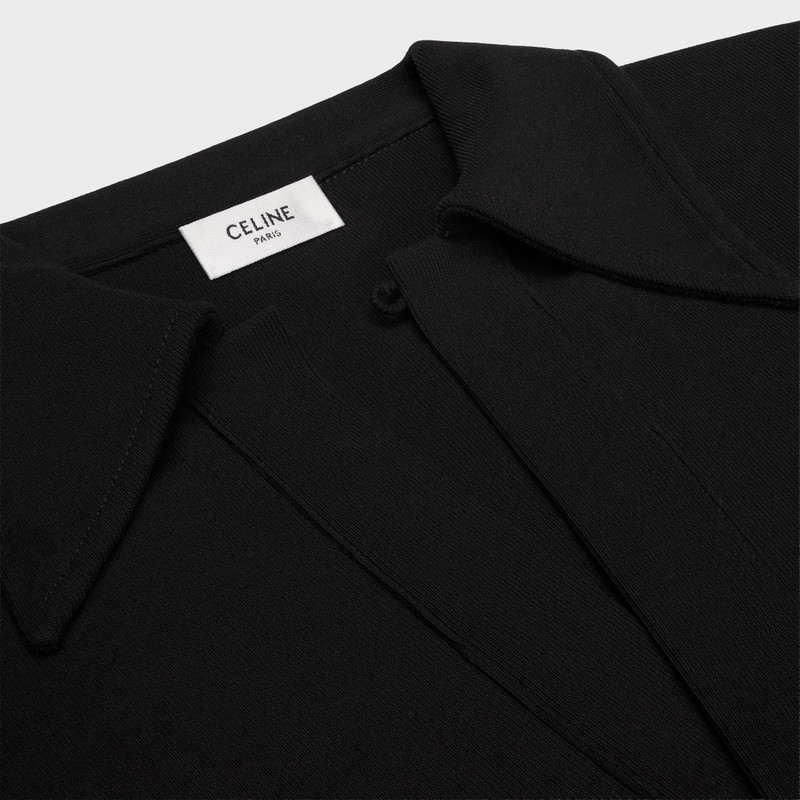 CELINE polo mini dress IN ribbed cotton outlook