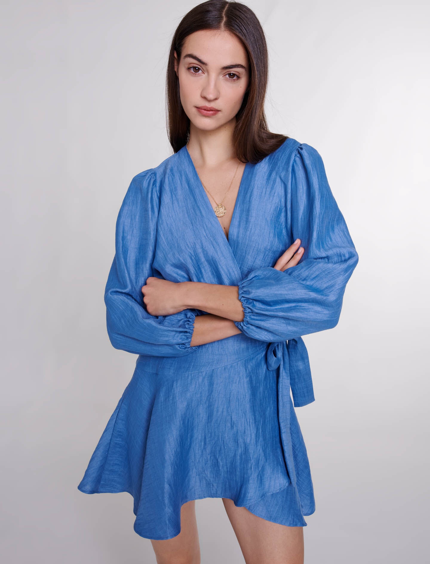 Linen wrap dress - 5