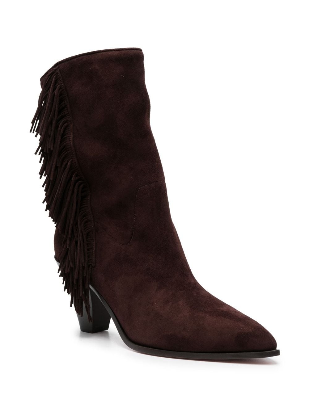 Marfa 70mm fringed suede boots - 2