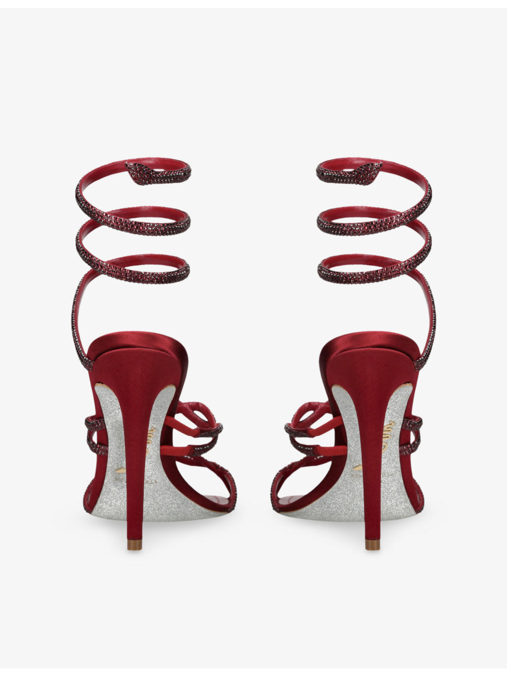 Cleo Twist 105 Crystal-Embellished Leather Heeled Sandals - 4
