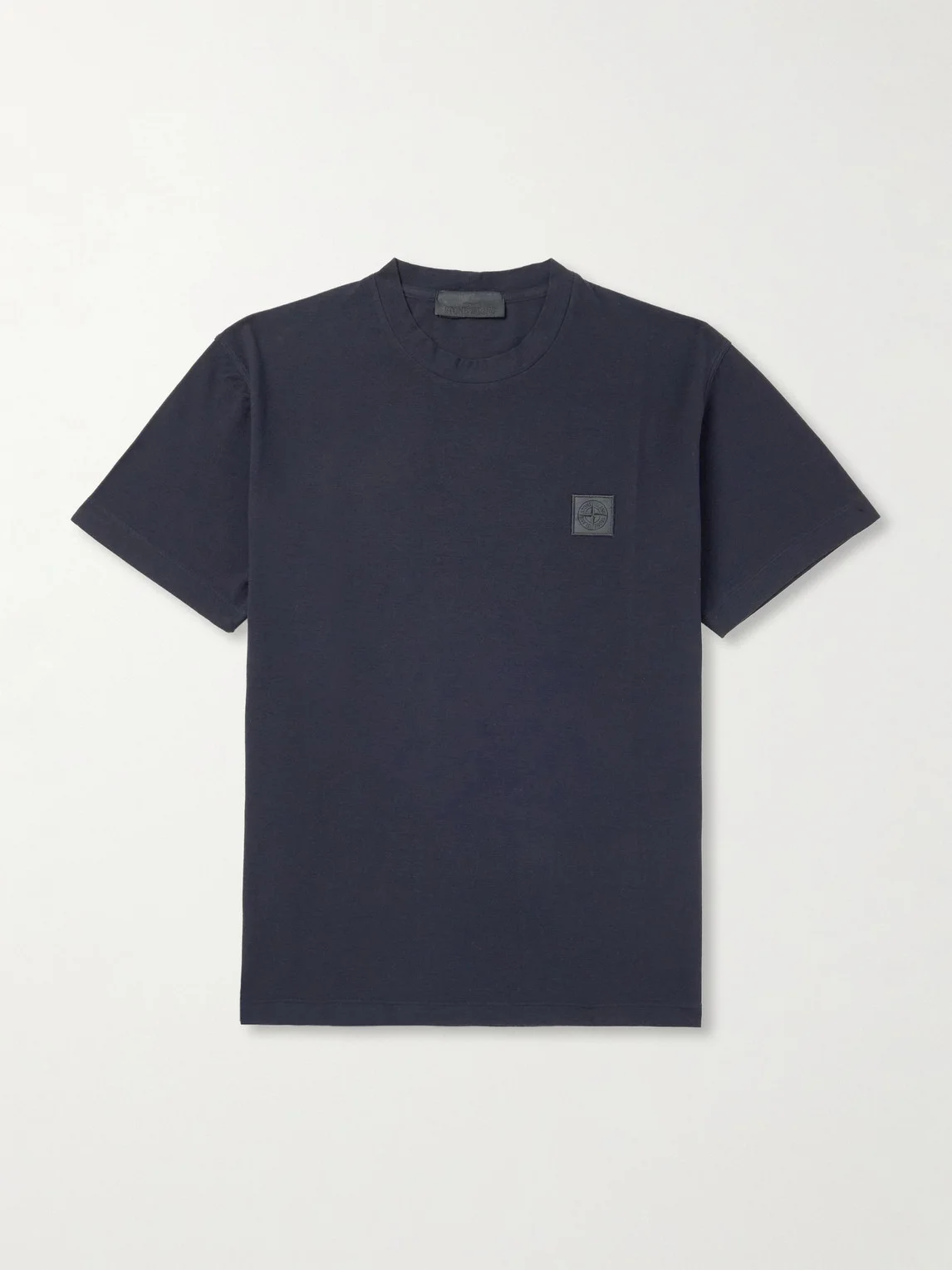 STONE ISLAND GHOST Garment-Dyed Organic Cotton-Jersey T-Shirt - 1