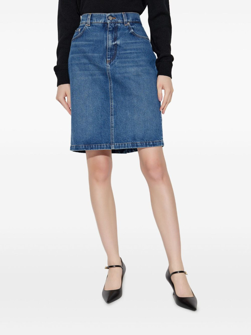 logo-plaque denim mini skirt 3