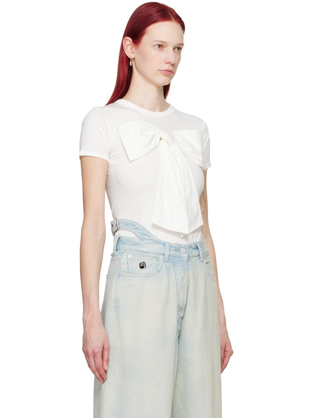 White Big Ribbon T-Shirt - 2