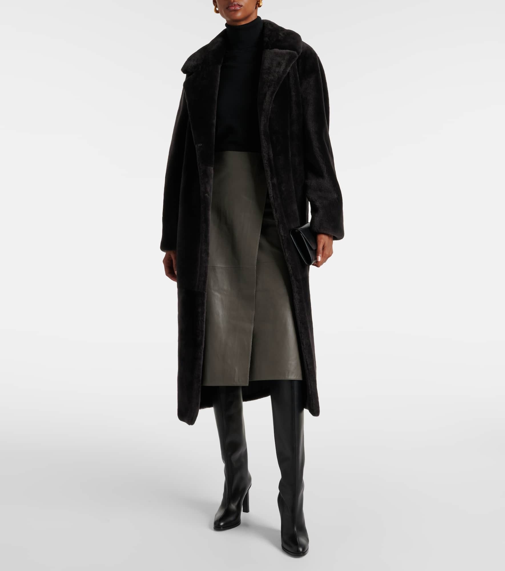 Météo leather midi skirt - 2