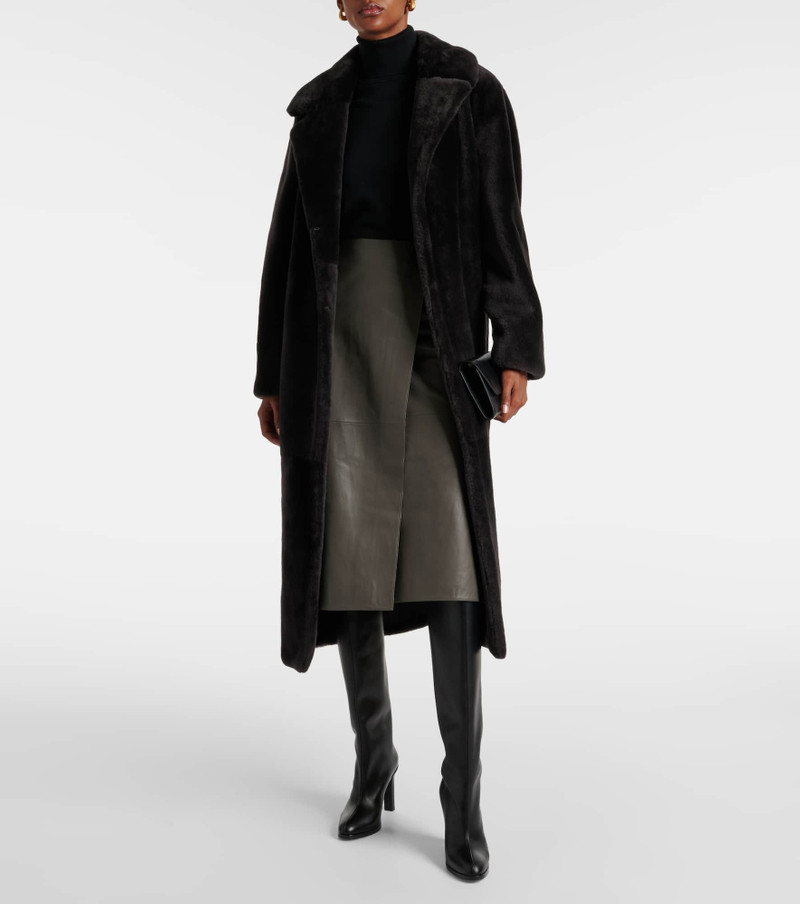 Yves Salomon Météo leather midi skirt outlook