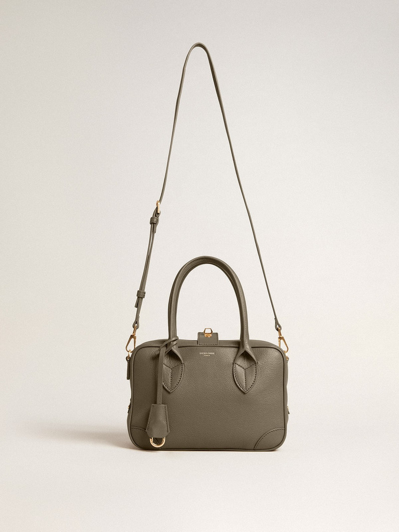 Golden Goose Vita Bag in sage-green sheepskin leather with gold details outlook