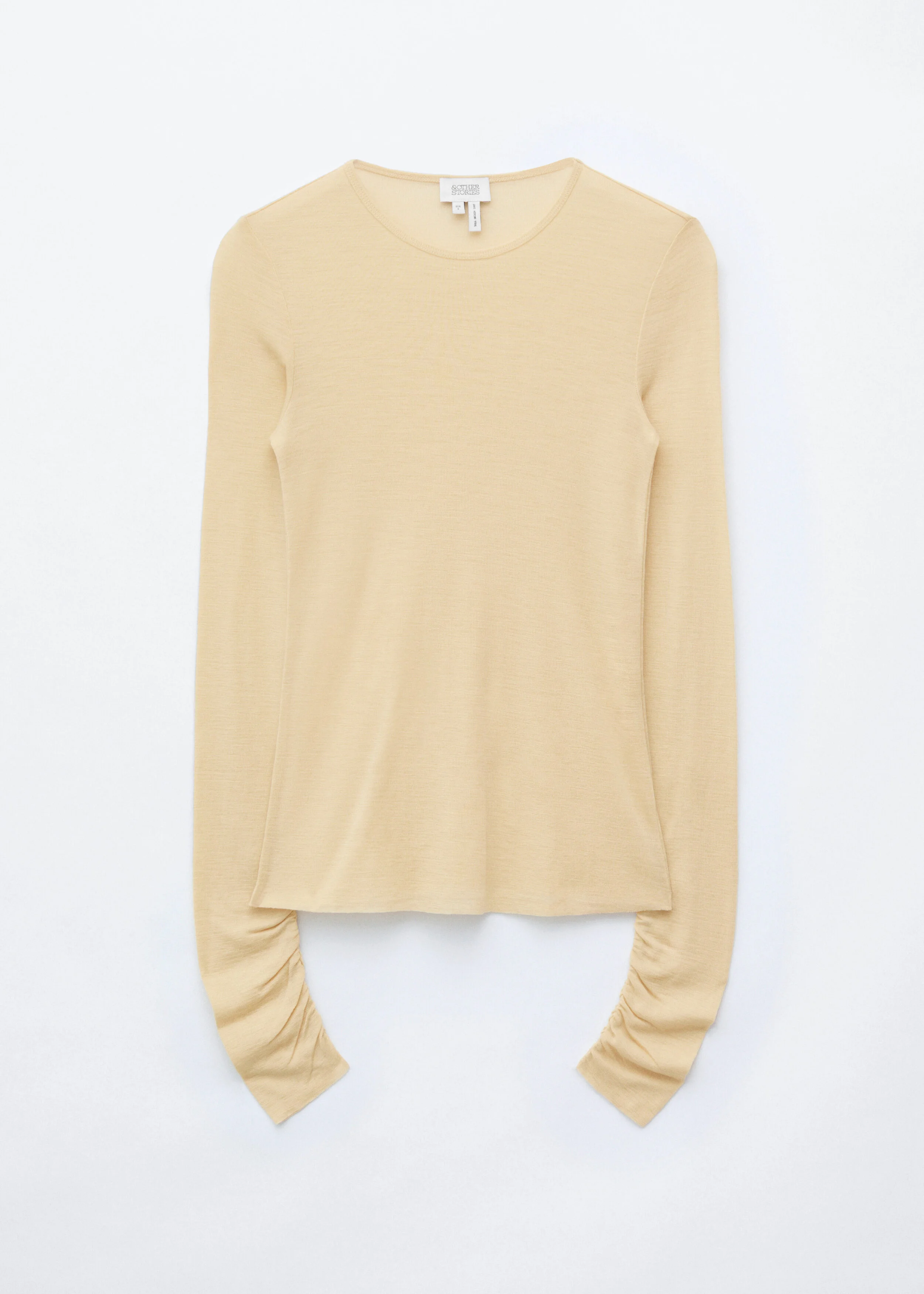 Plain-Knit Wool Top - 1