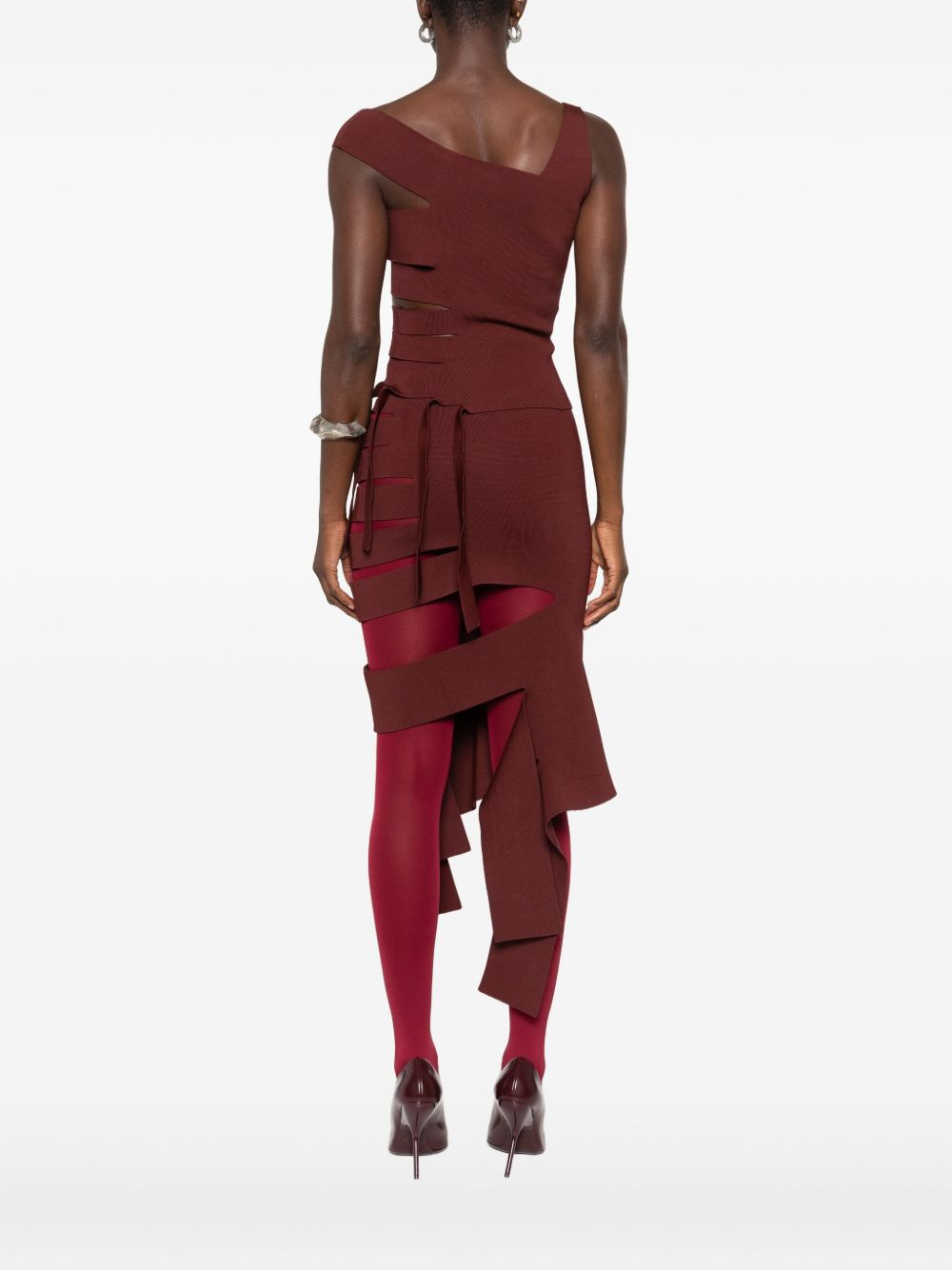 one-shoulder cut-out top - 4