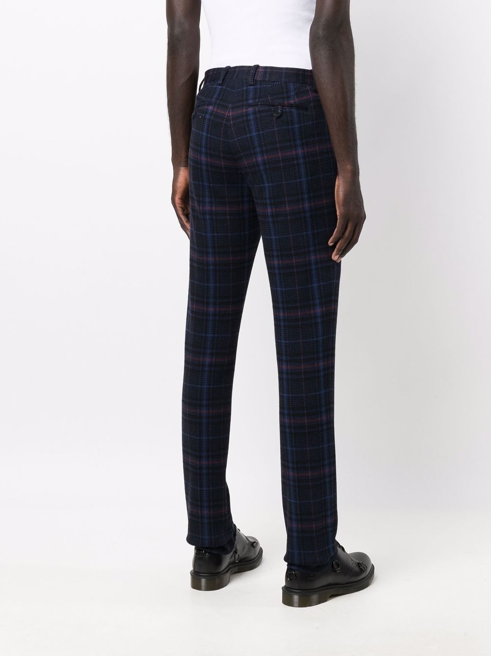 check pattern tailored trousers - 4