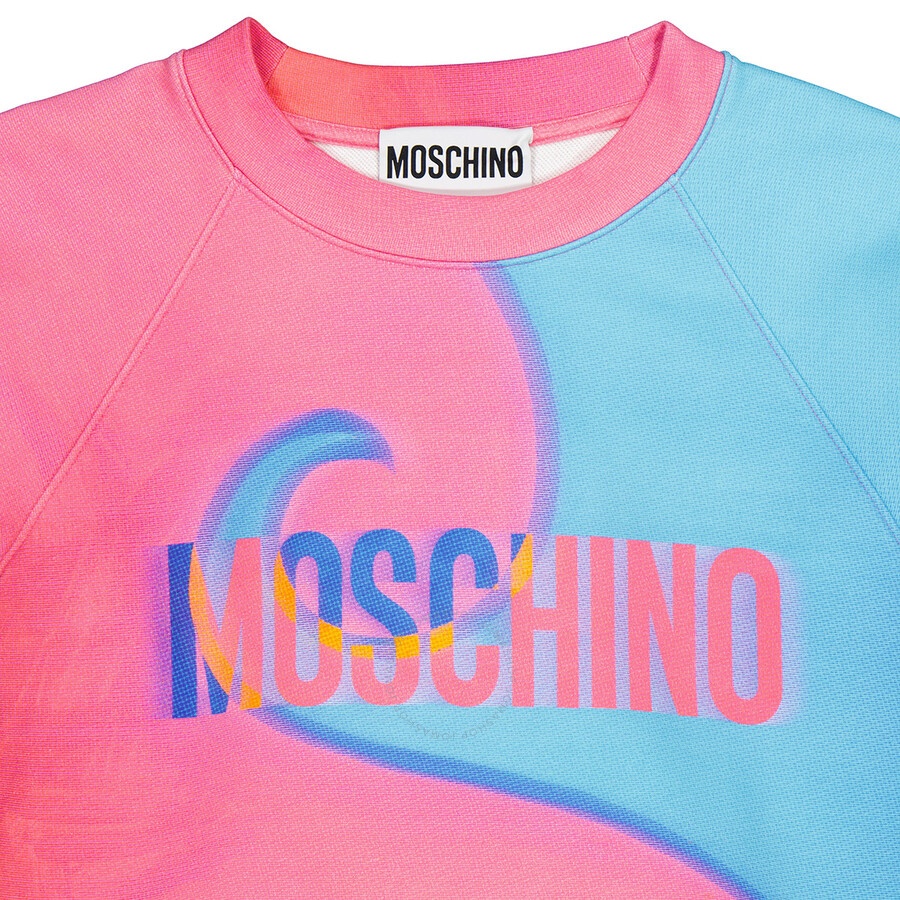 Moschino Ladies Projection Print Cotton Sweatshirt - 7