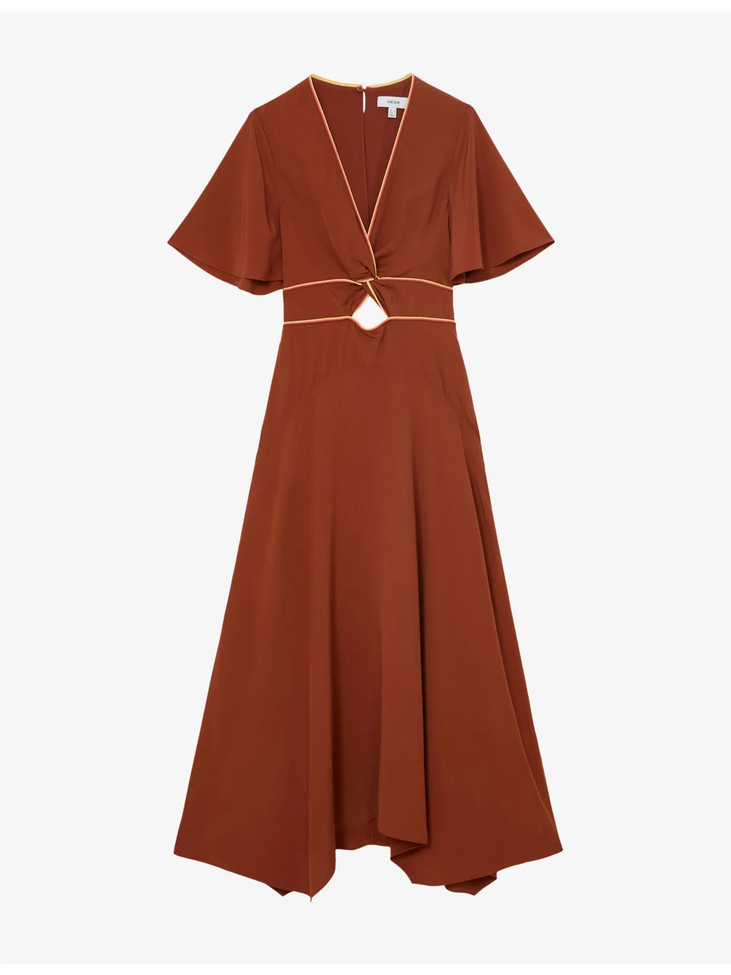 Rosanna Cut-Out Short-Sleeve Woven Midi Dress - 1
