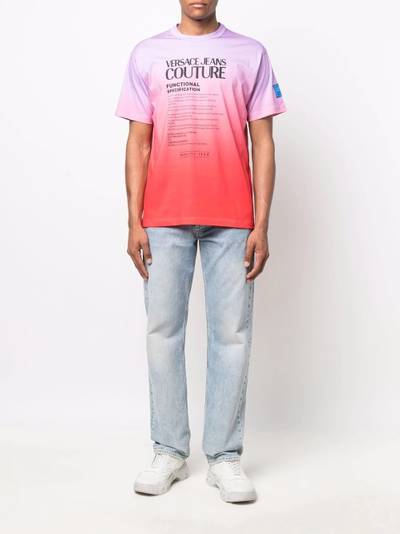 VERSACE JEANS COUTURE logo-print gradient T-shirt outlook