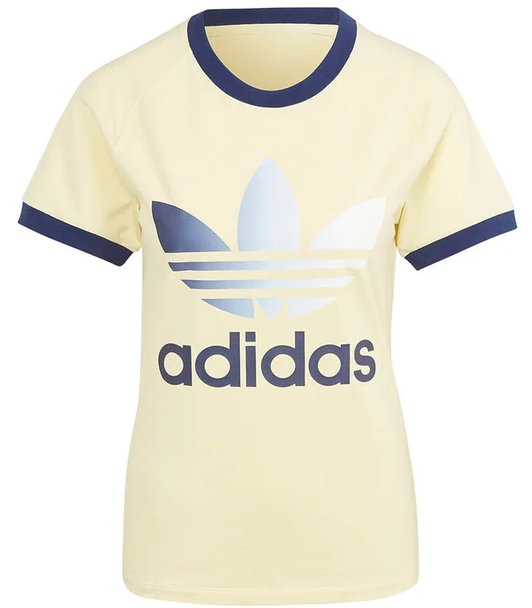 (WMNS) adidas Originals Gradient Trefoil Cali T-Shirt 'Yellow Black' IR6036 - 1