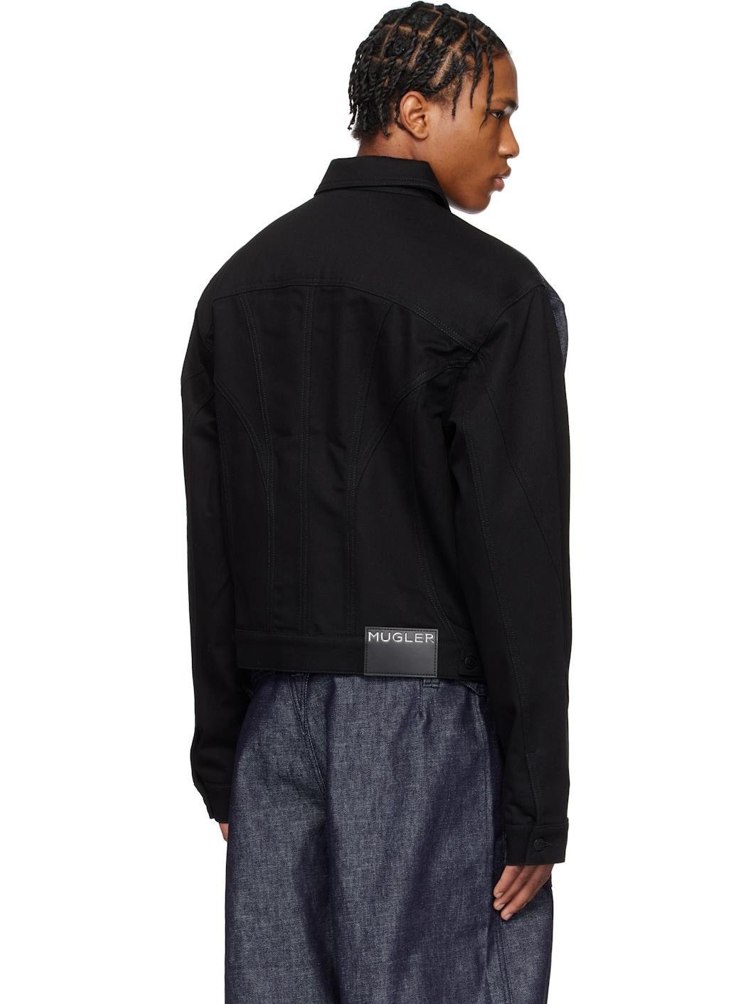Navy & Black Bi-Tone Denim Jacket - 3