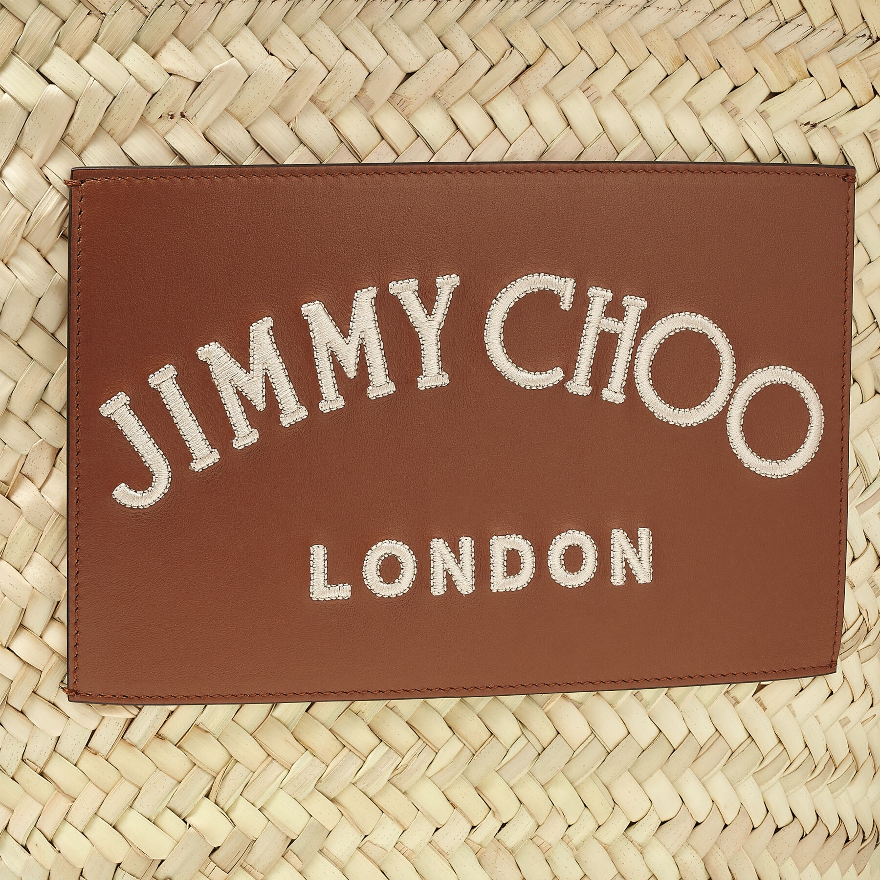 Beach Basket M
Natural Raffia and Leather Basket Bag with Jimmy Choo Embroidery 5