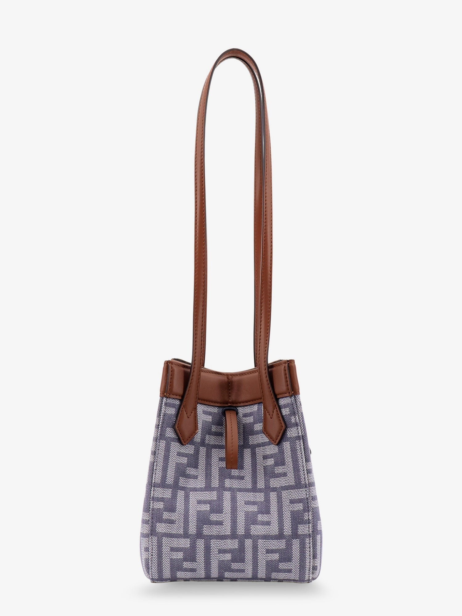 Fendi Origami Mini Ff Jacquard Fabric And Leather Shoulder Bag - 3