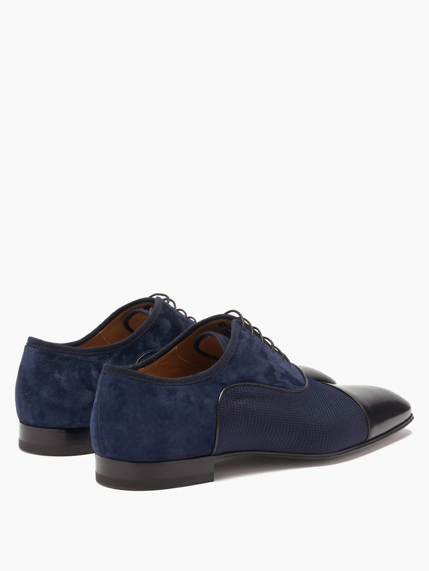 Greggo panelled leather and suede oxford shoes - 4