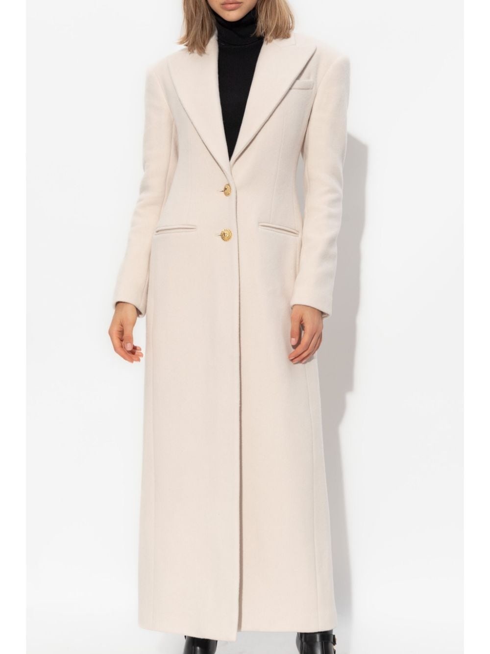 single-breasted maxi coat - 3