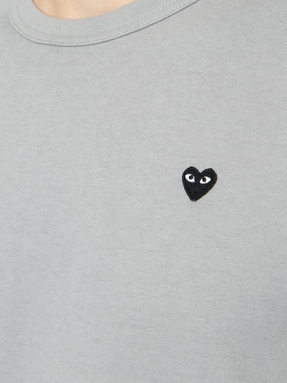 embroidered heart T-shirt - 5