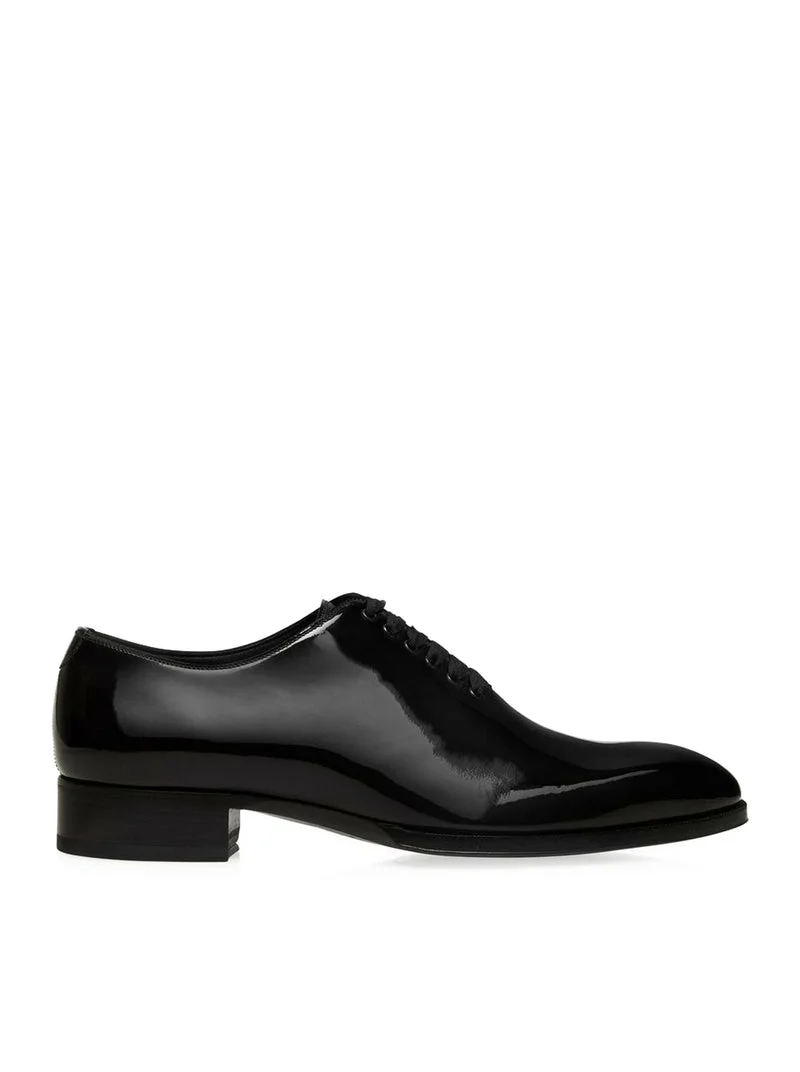Tom Ford Men Oxford Elkan In Black Patent - 1