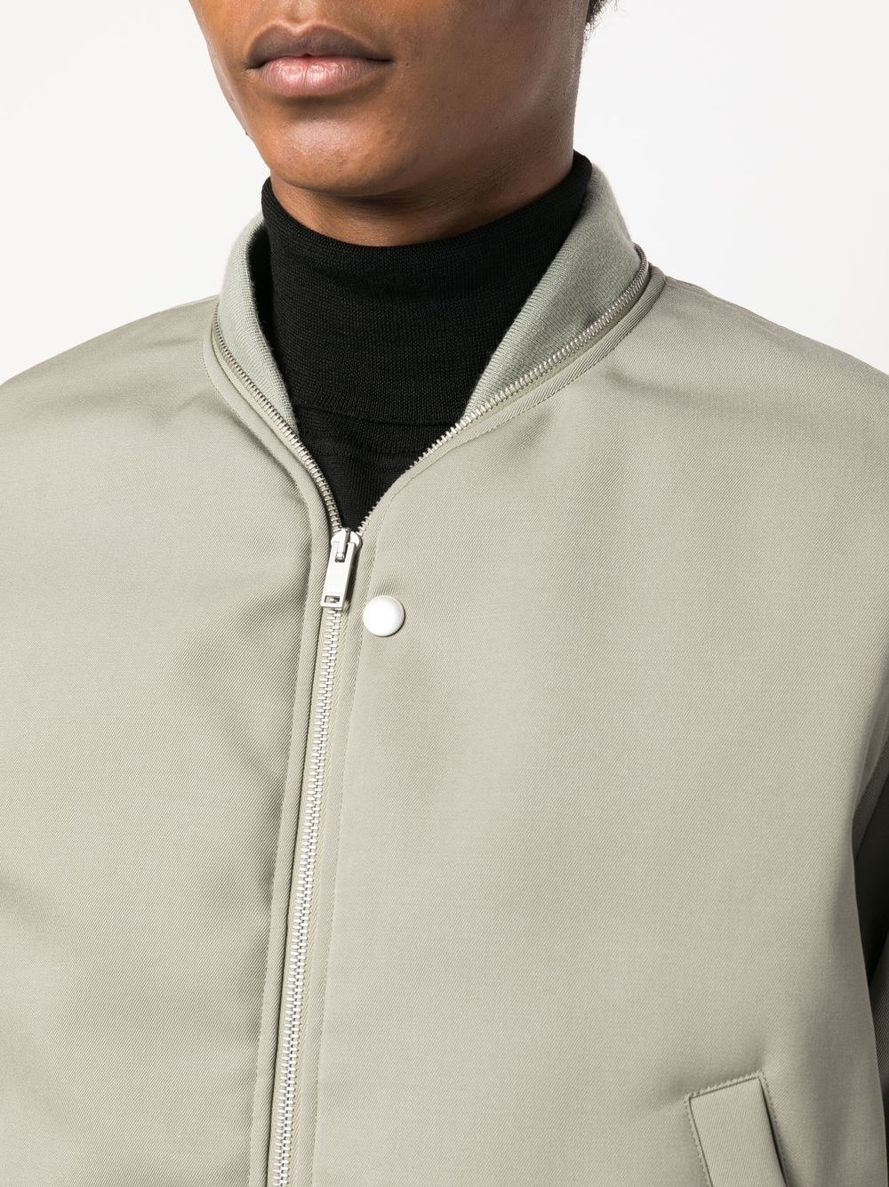 zip-fastening bomber jacket - 5