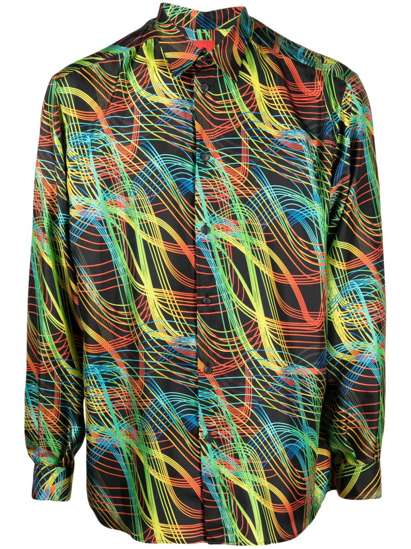 abstract-pattern silk shirt 1