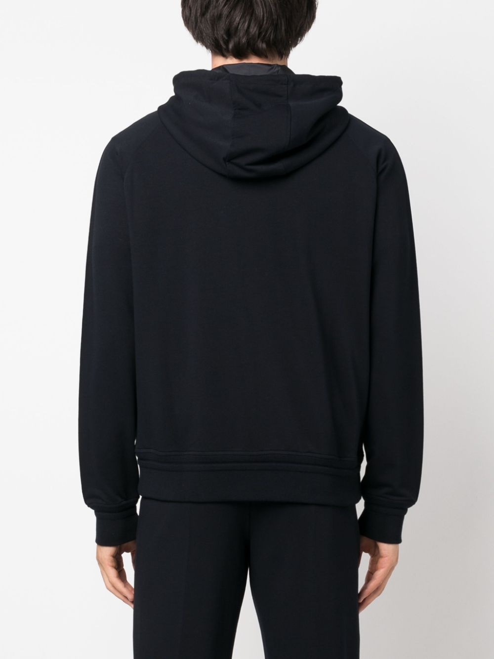 drawstring-hooded cotton jacket - 4