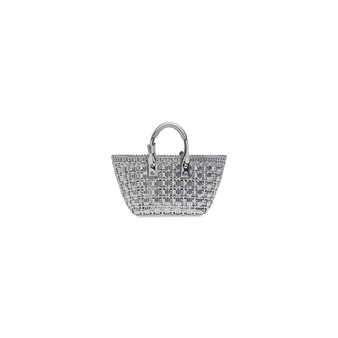 Women's Bistro Xs Basket With Strap In Mirror Fabric in Silver - 4