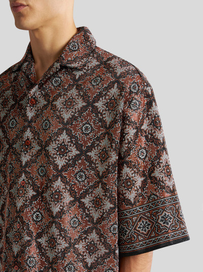 Etro BOWLING SHIRT WITH MICRO STUDS ALL OVER outlook