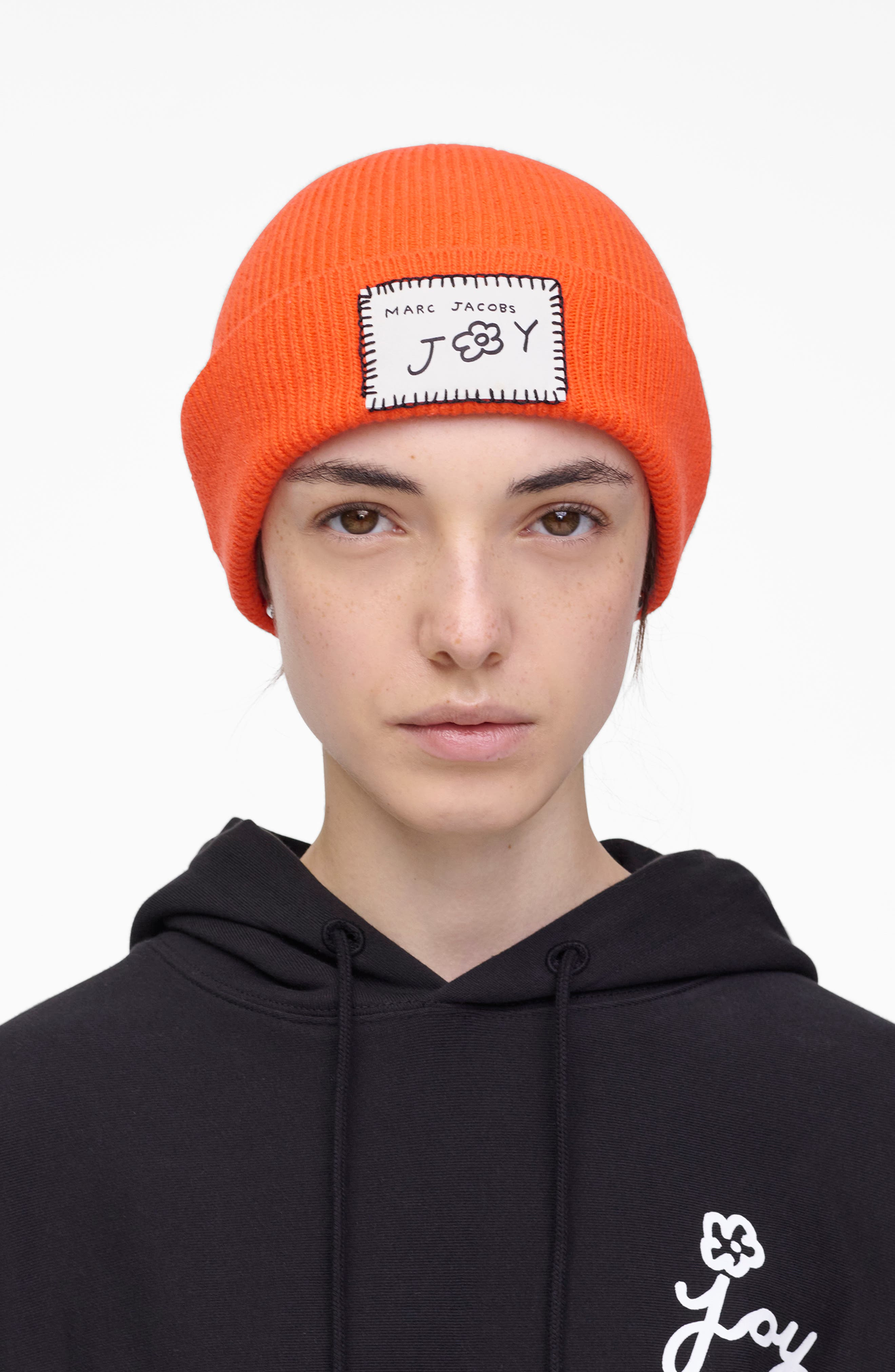Marc Jacobs Joy Wool Blend Beanie in Orange Multi at Nordstrom - 2