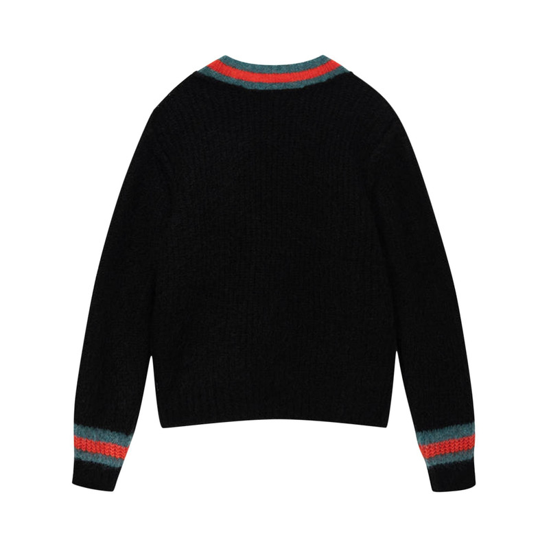 Stüssy Stussy Mohair Tennis Sweater 'Black' outlook
