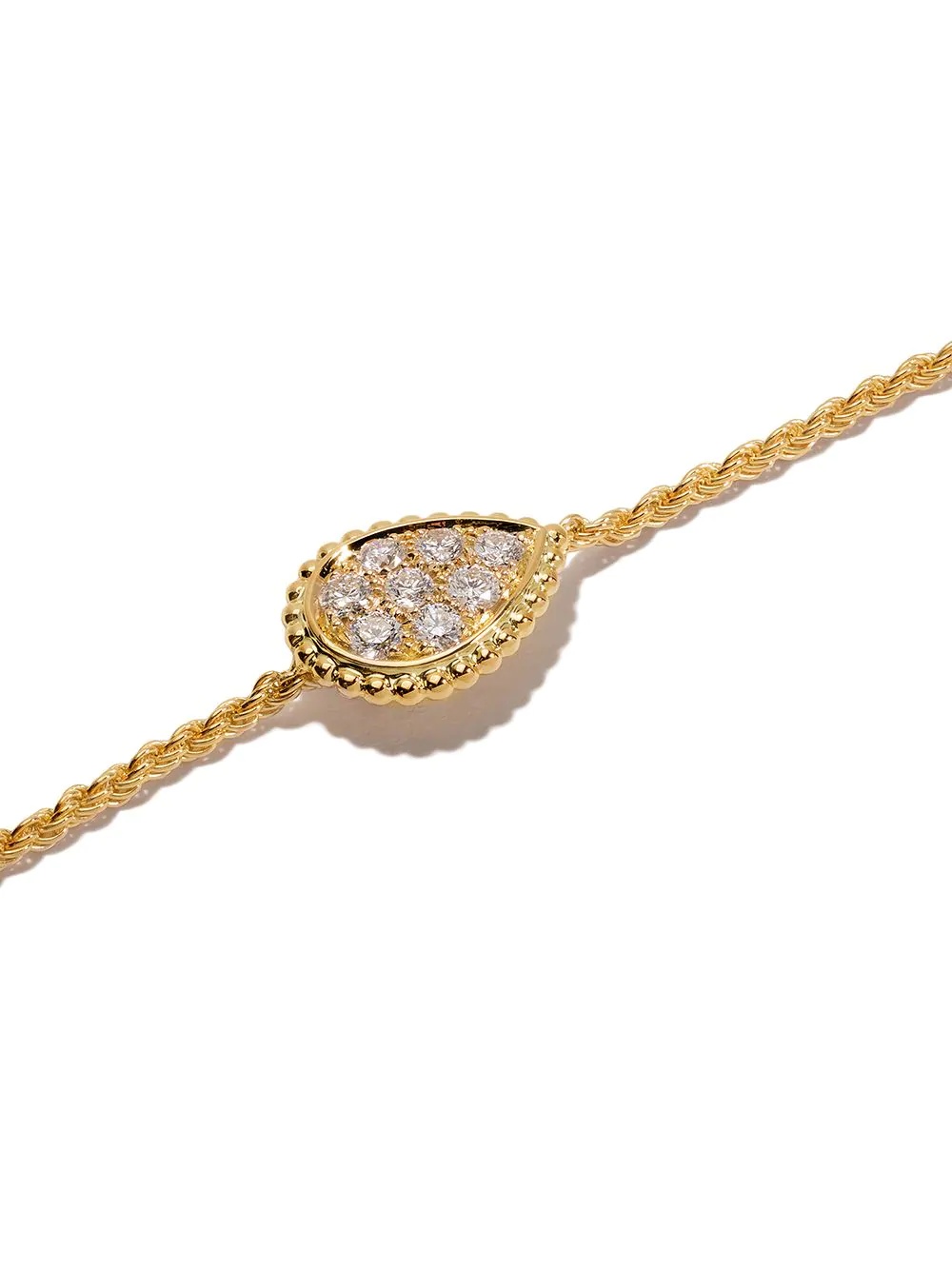 18kt yellow gold Serpent Bohème diamond S motif bracelet - 3