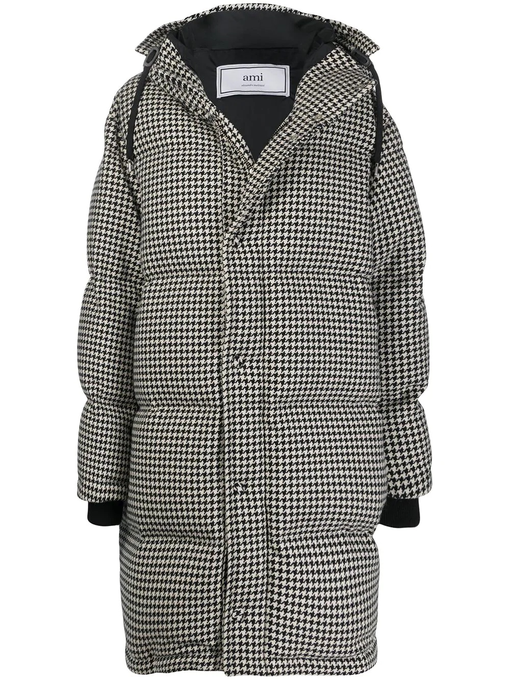 Houndstooth padded coat - 1