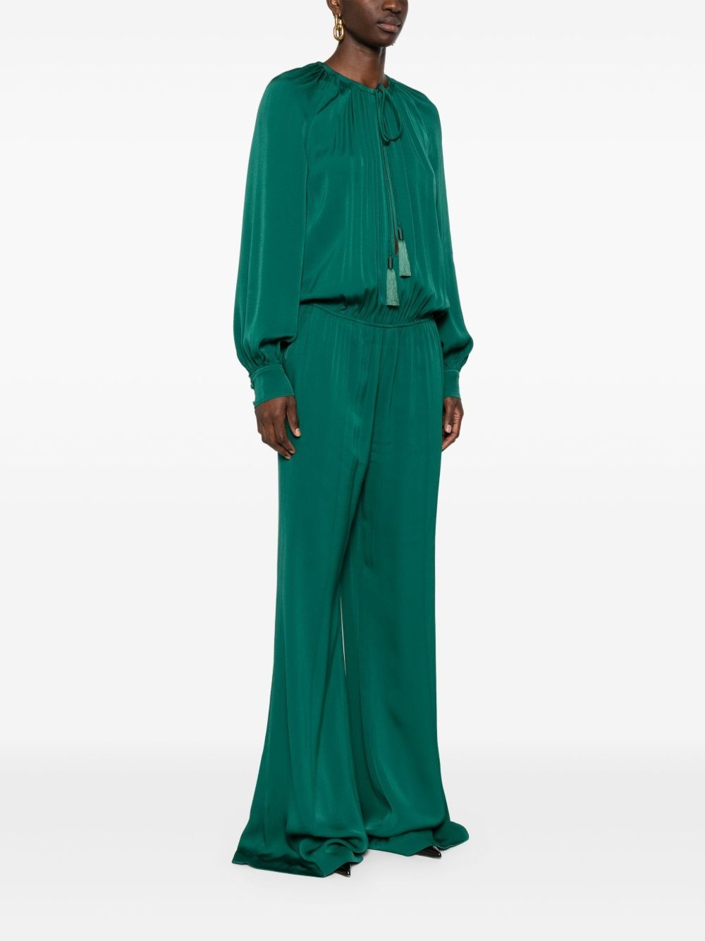 tie-neck jumpsuit - 3