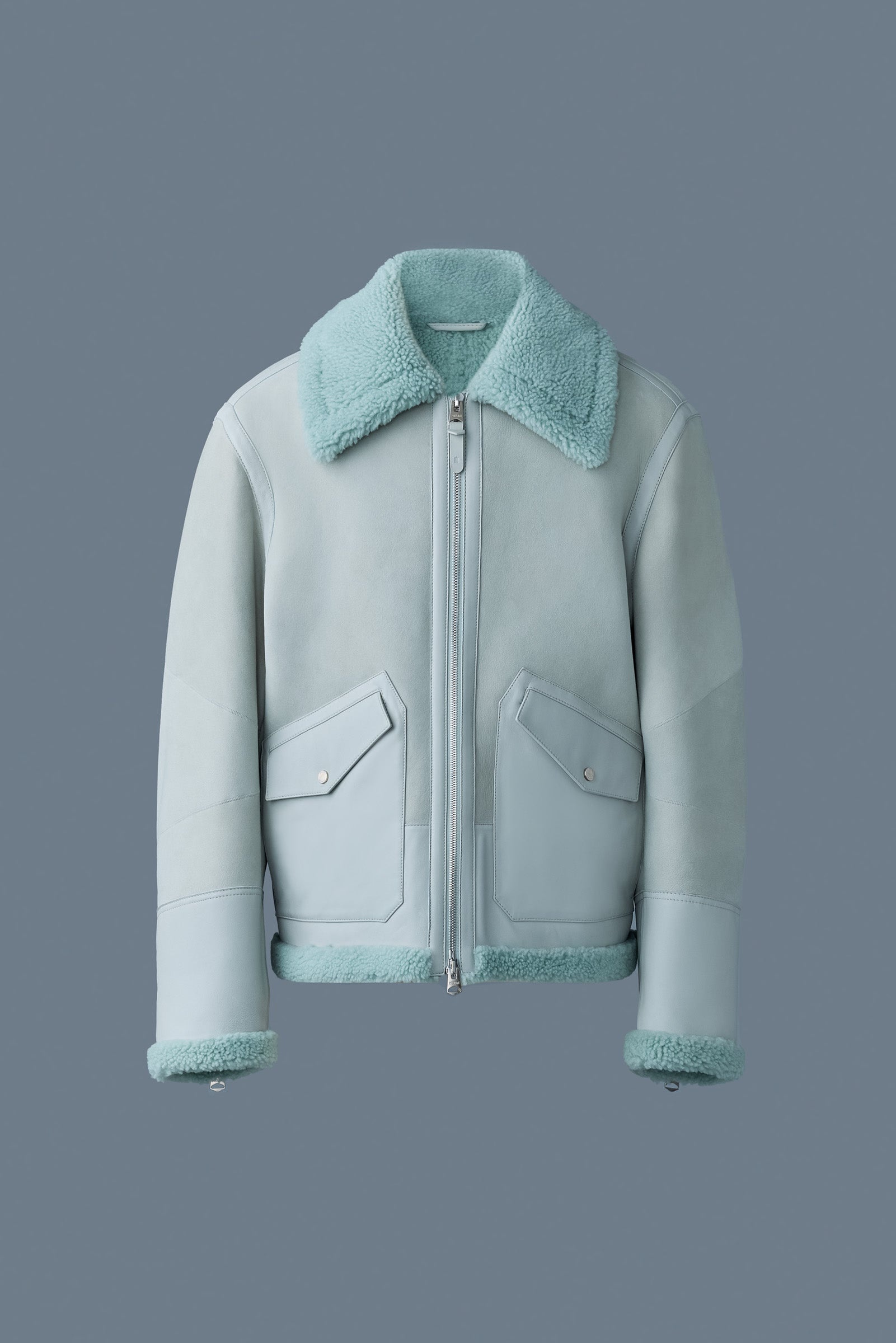 ATLAS-SH Shearling and leather aviator-style jacket - 1