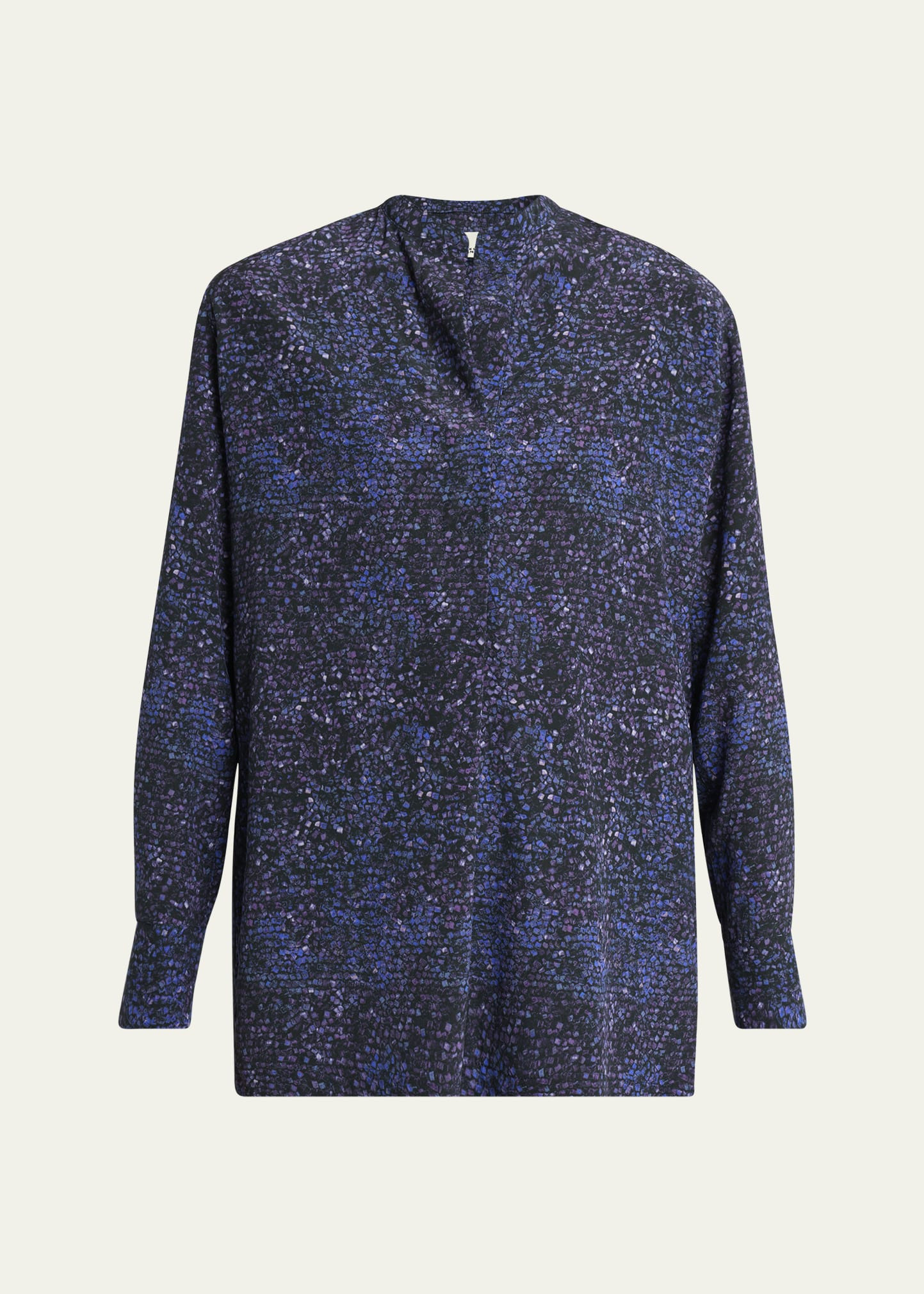 Sima Mosaic Stretch Silk Top - 1
