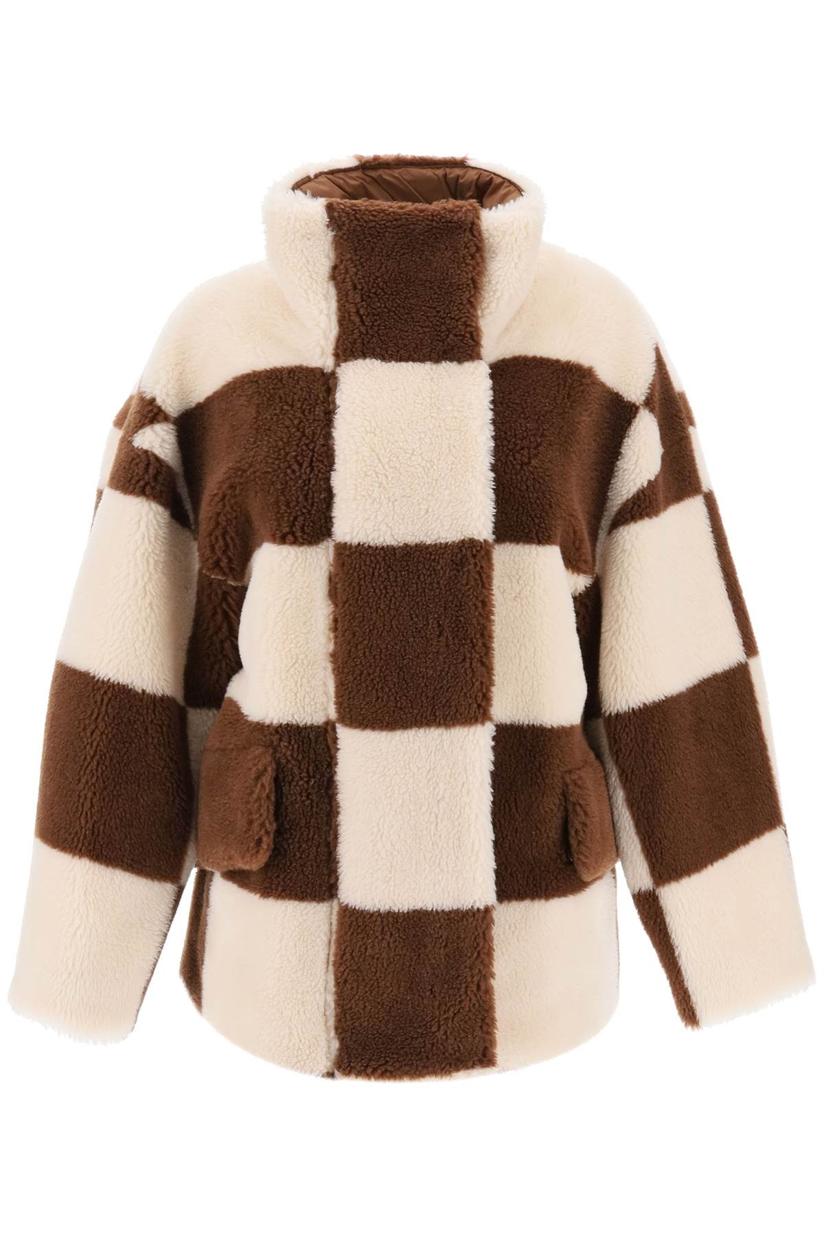 Dani Teddy Jacket With Checkered Motif - 1