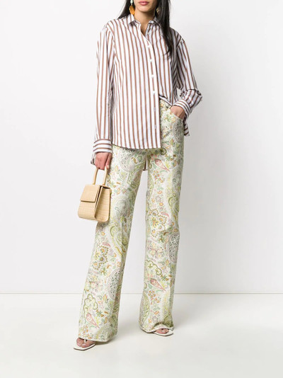 Etro paisley print flared jeans outlook