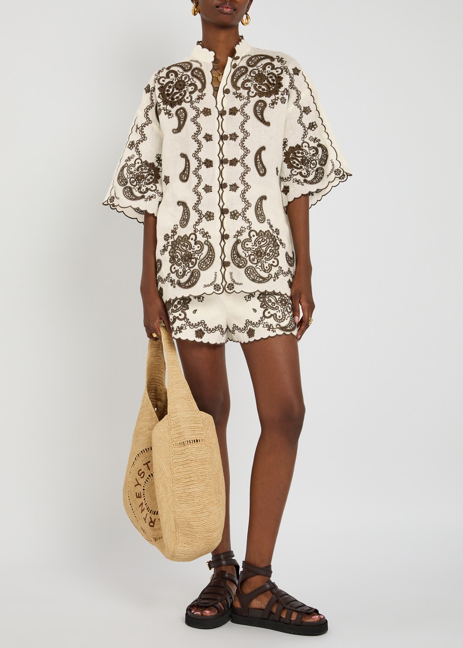 Zimmermann Ascension Embroidered Linen Shirt - 4