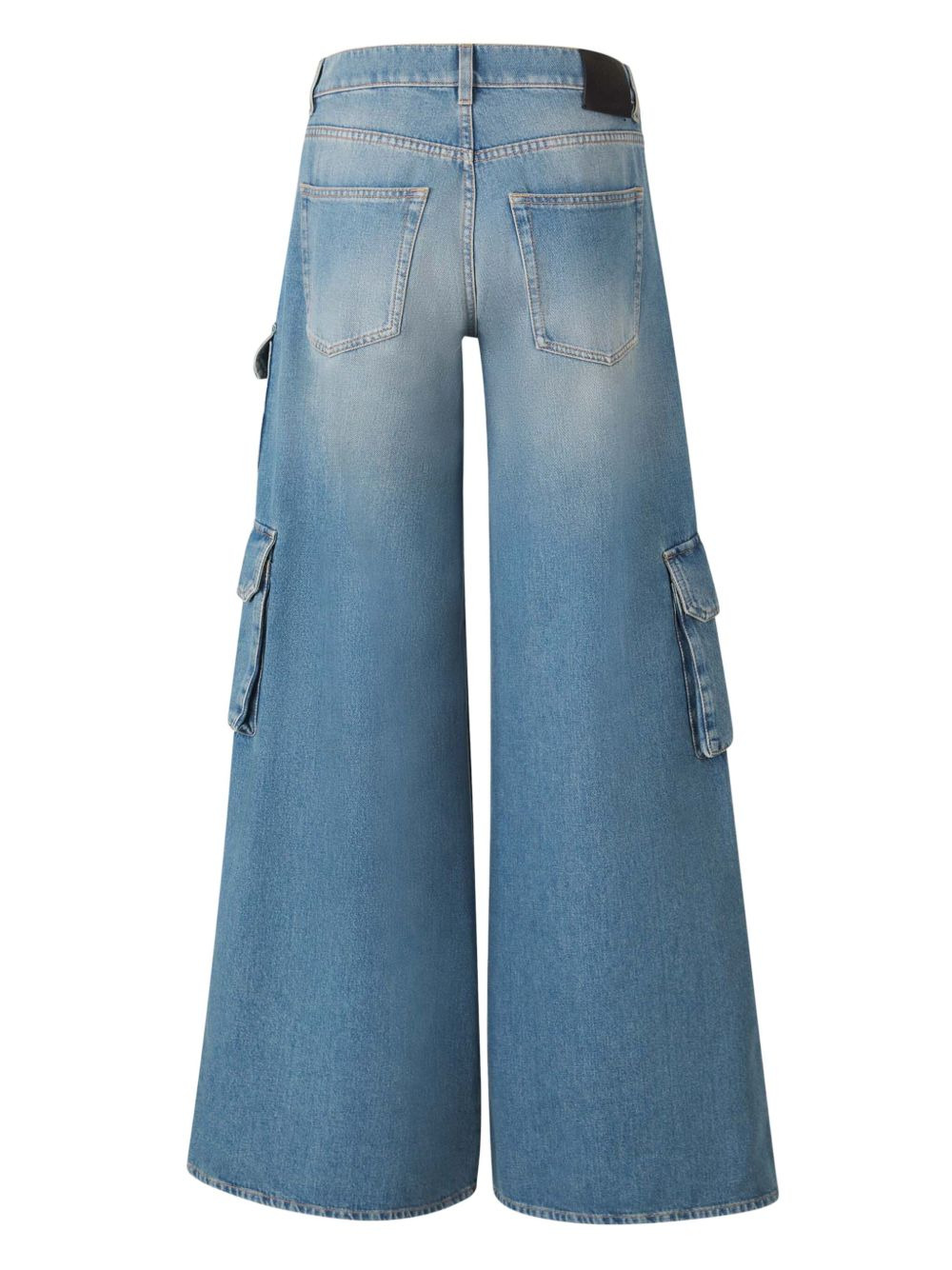 logo-embroidered cargo jeans - 2