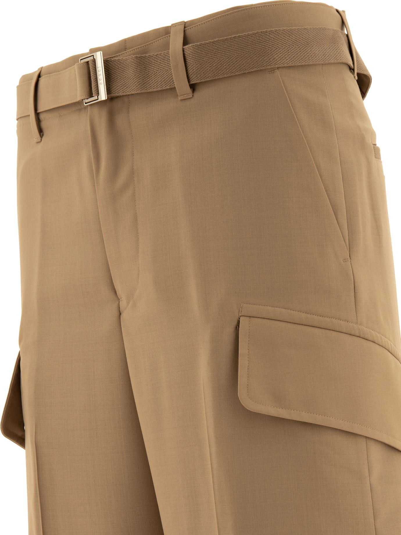 Sacai Men Belted Trousers - 4