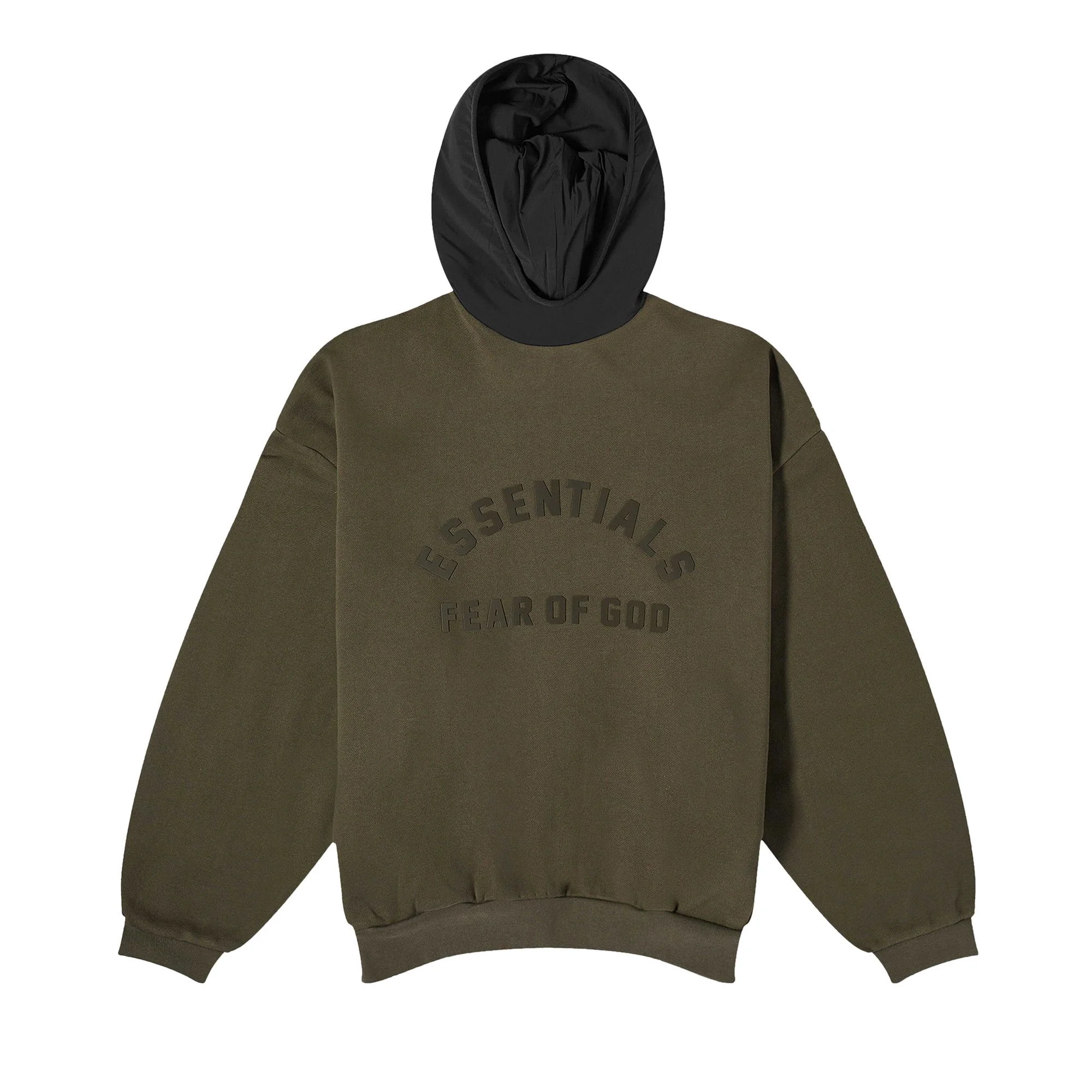 Fear of God Essentials Nylon Fleece Hoodie 'Ink/Jet Black' - 1